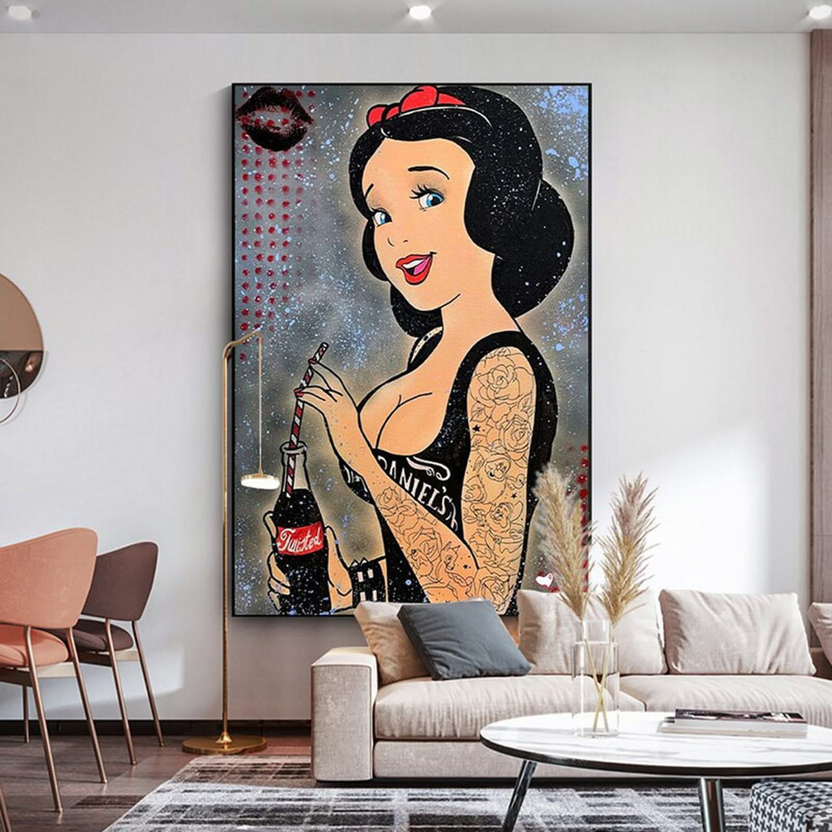 Funny Disney Snow White Drink Canvas Wall Art-ChandeliersDecor.com