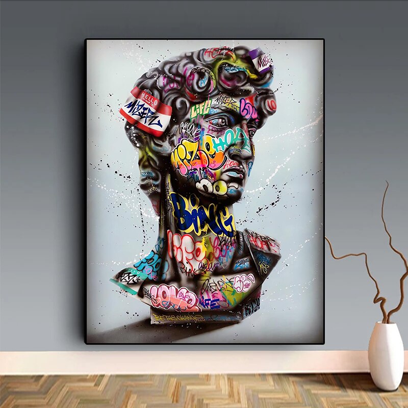 ChandeliersDecor.com-Wall Posters-Gaffiti Art Of David Canvas Wall Art