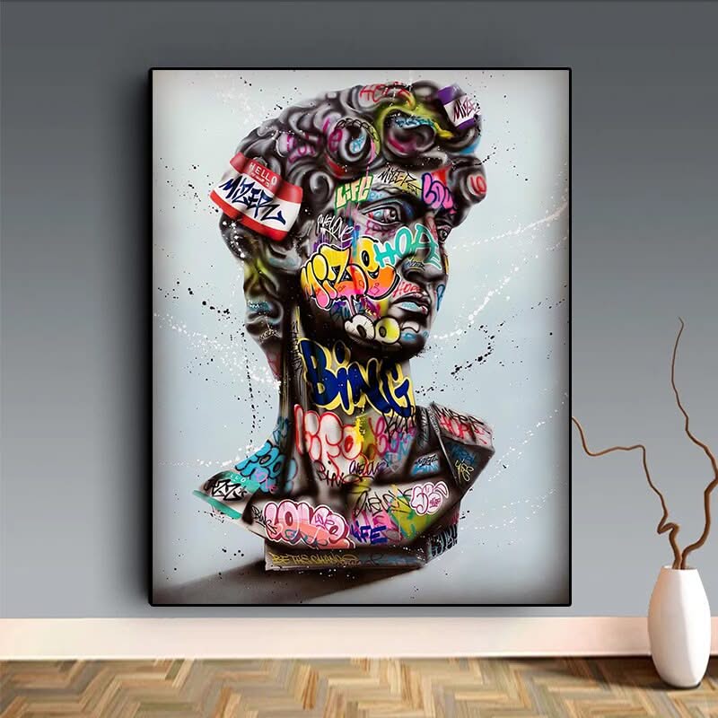 Gaffiti Art Of David Canvas Wall Art-ChandeliersDecor.com