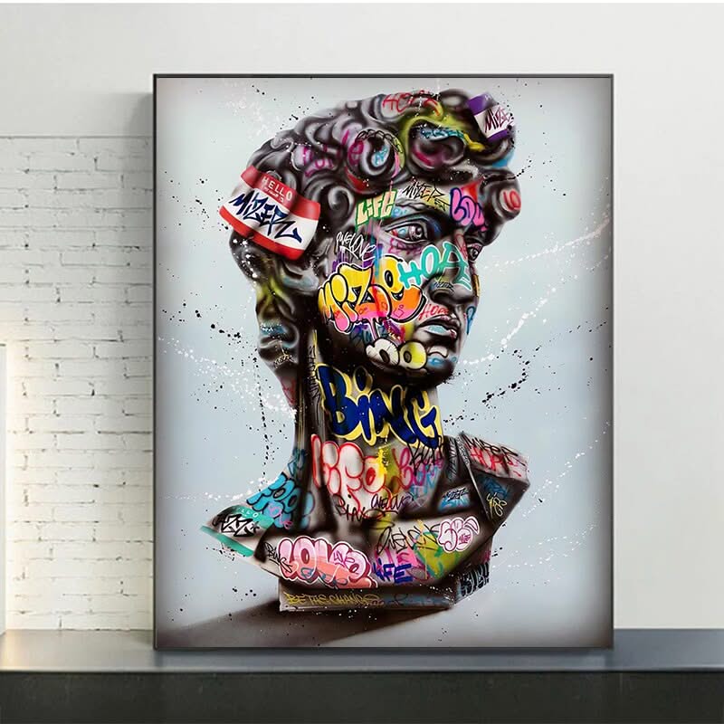 Gaffiti Art Of David Canvas Wall Art-ChandeliersDecor.com