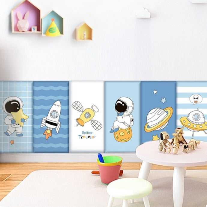 ChandeliersDecor.com-Padded Walls-Galactic Space Kids Wall Padded Safety Cushions Set