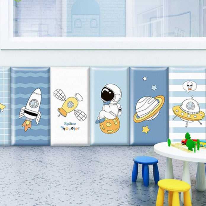 ChandeliersDecor.com-Padded Walls-Galactic Space Kids Wall Padded Safety Cushions Set