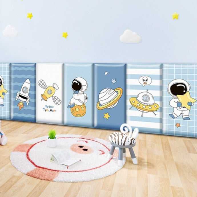 ChandeliersDecor.com-Padded Walls-Galactic Space Kids Wall Padded Safety Cushions Set