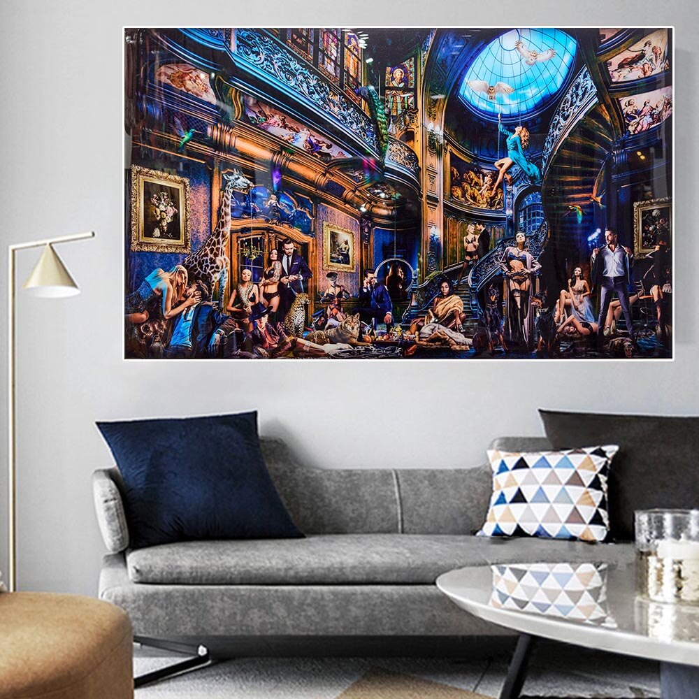 ChandeliersDecor.com-Wall Posters-Gentlemans Club Canvas Wall Art