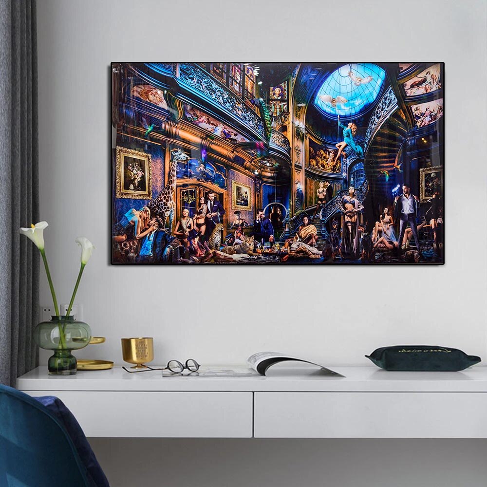 ChandeliersDecor.com-Wall Posters-Gentlemans Club Canvas Wall Art