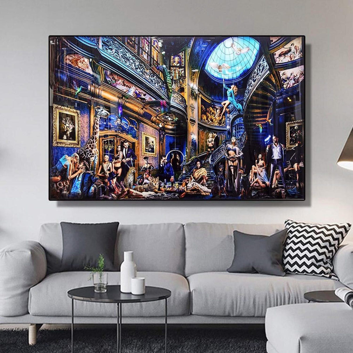 Gentlemans Club Canvas Wall Art-ChandeliersDecor.com