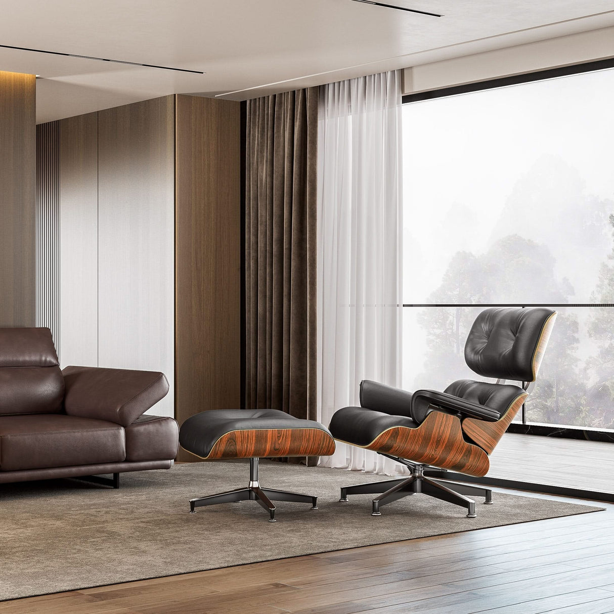 ChandeliersDecor.com-Recliners-Genuine Leather Lounge Recliner Chair: Authentic Quality