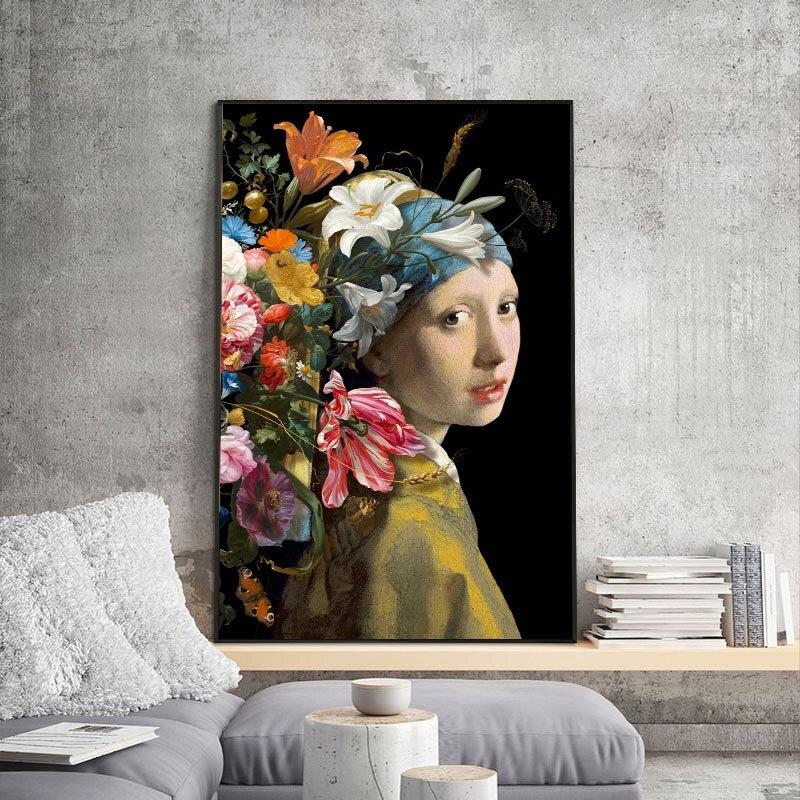 ChandeliersDecor.com-Wall Posters-Girl With The Pearl Canvas Wall Art
