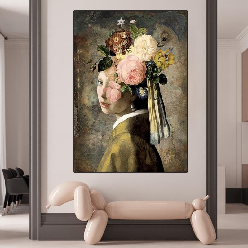 ChandeliersDecor.com-Wall Posters-Girl With The Pearl Canvas Wall Art
