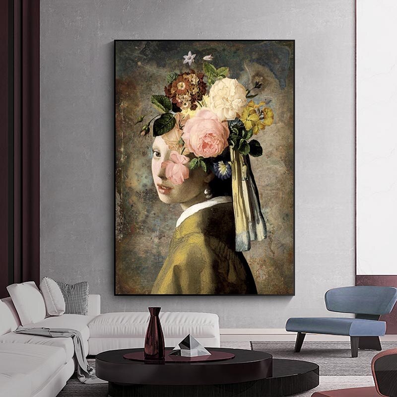 ChandeliersDecor.com-Wall Posters-Girl With The Pearl Canvas Wall Art