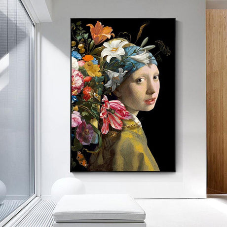ChandeliersDecor.com-Wall Posters-Girl With The Pearl Canvas Wall Art