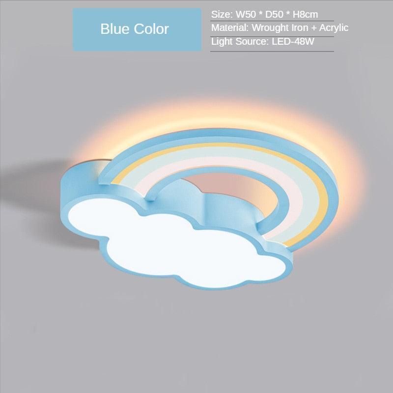 ChandeliersDecor.com-Kids Room Nursery Lighting-Girls Cloud Rainbow Ceiling Light | Kids Room Decor Lights