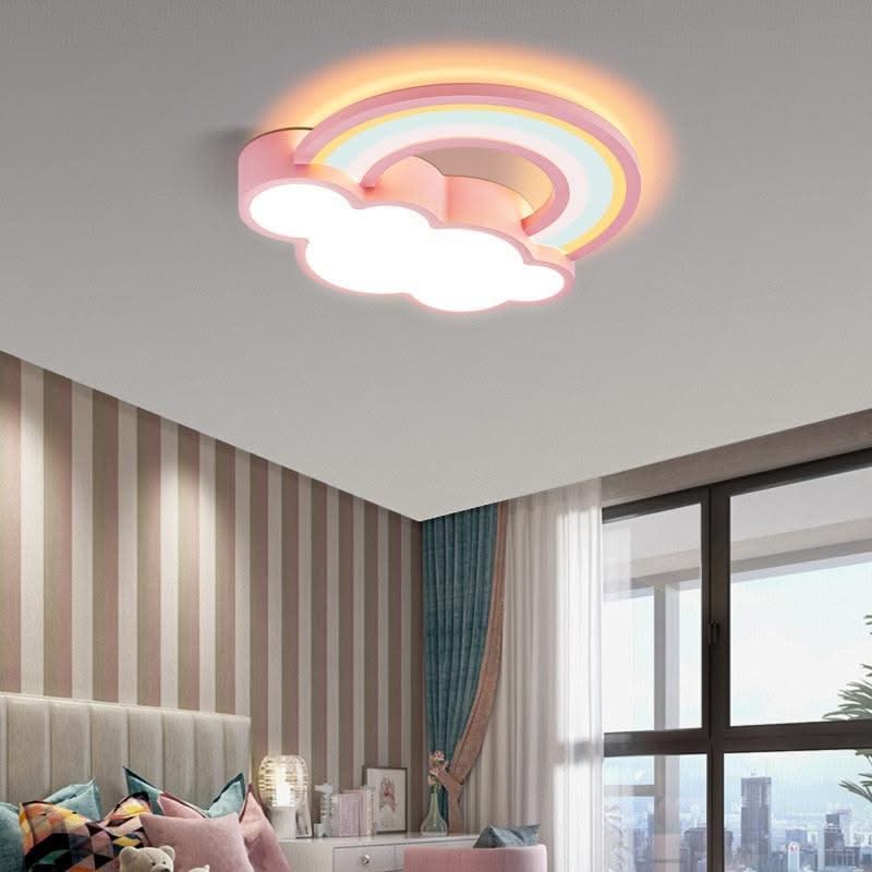ChandeliersDecor.com-Kids Room Nursery Lighting-Girls Cloud Rainbow Ceiling Light | Kids Room Decor Lights