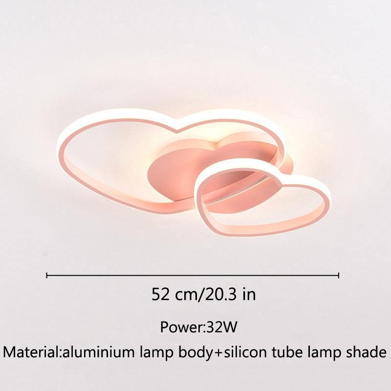 ChandeliersDecor.com-Kids Room Nursery Lighting-Girls Love Hearts Ceiling Light | Kids Room Decor Lights