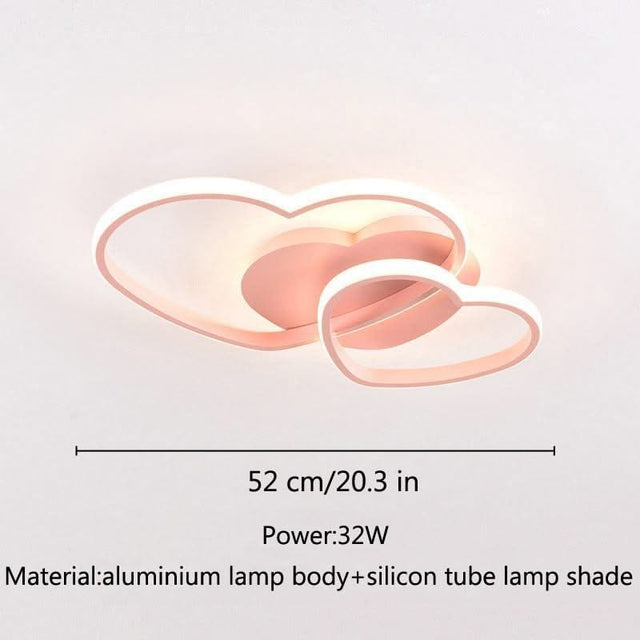 ChandeliersDecor.com-Kids Room Nursery Lighting-Girls Love Hearts Ceiling Light | Kids Room Decor Lights