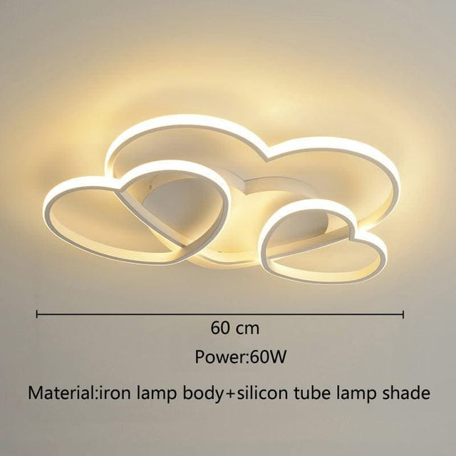ChandeliersDecor.com-Kids Room Nursery Lighting-Girls Love Hearts Ceiling Light | Kids Room Decor Lights