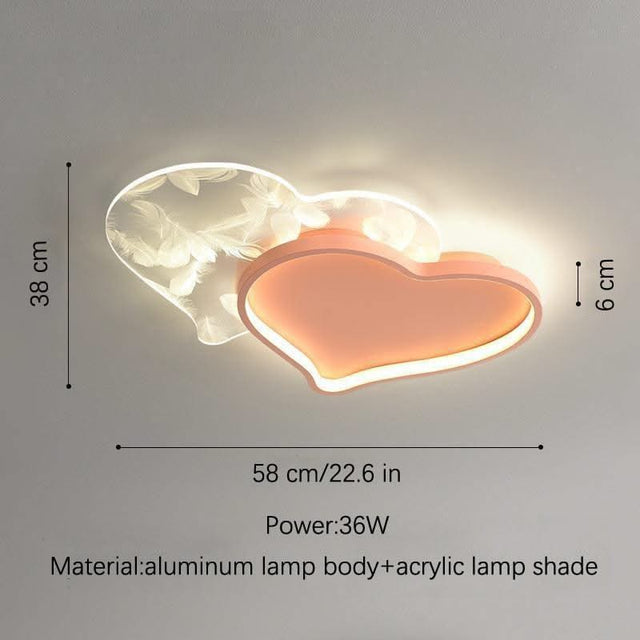 ChandeliersDecor.com-Kids Room Nursery Lighting-Girls Love Hearts Ceiling Light | Kids Room Decor Lights