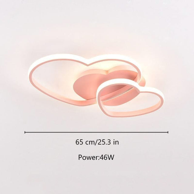 ChandeliersDecor.com-Kids Room Nursery Lighting-Girls Love Hearts Ceiling Light | Kids Room Decor Lights