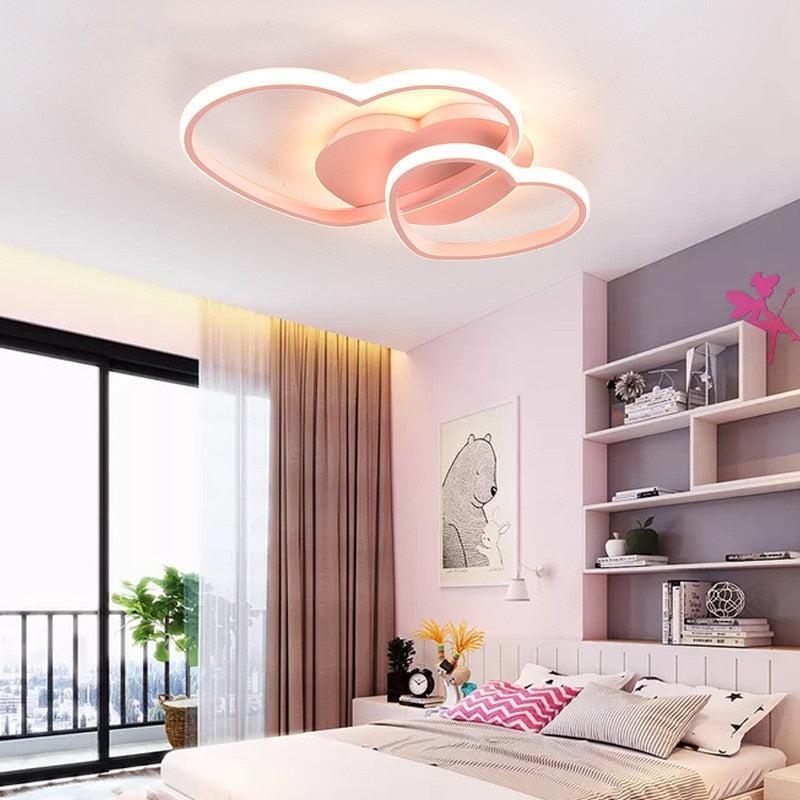 ChandeliersDecor.com-Kids Room Nursery Lighting-Girls Love Hearts Ceiling Light | Kids Room Decor Lights