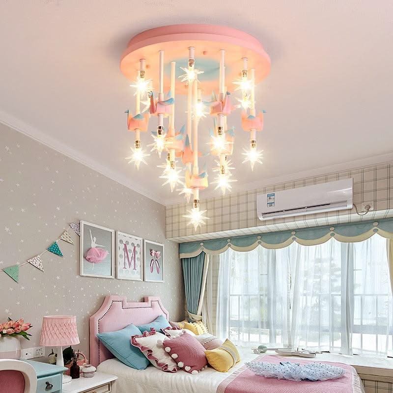 ChandeliersDecor.com-Kids Room Nursery Lighting-Girls Merry Go Roond Horses Ceiling Light | Kids Room Decor Lights
