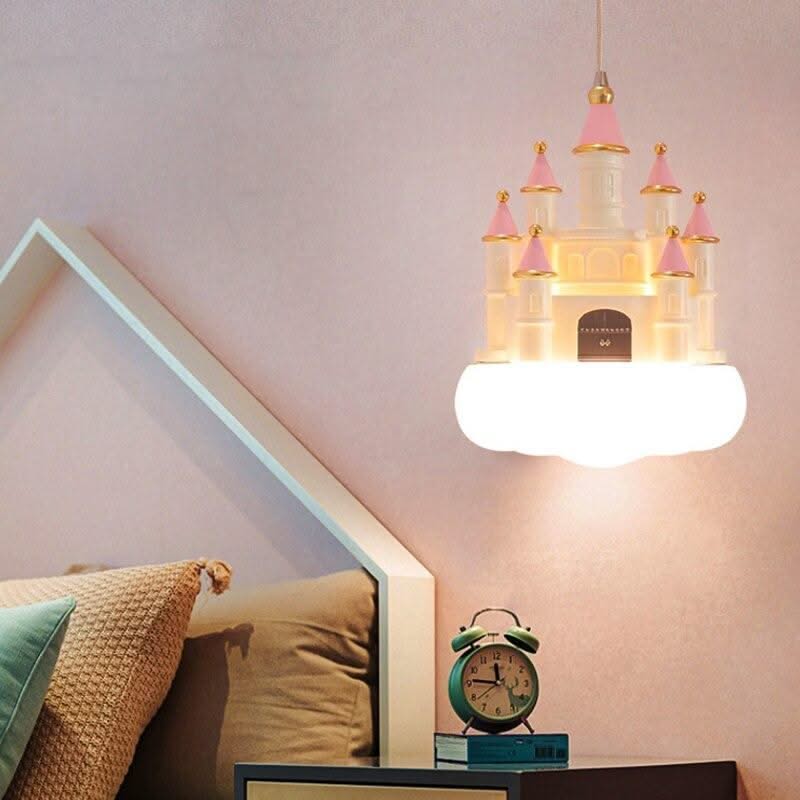 ChandeliersDecor.com-Kids Room Nursery Lighting-Girls Room Creative Castle Pendant Lamp Chandelier