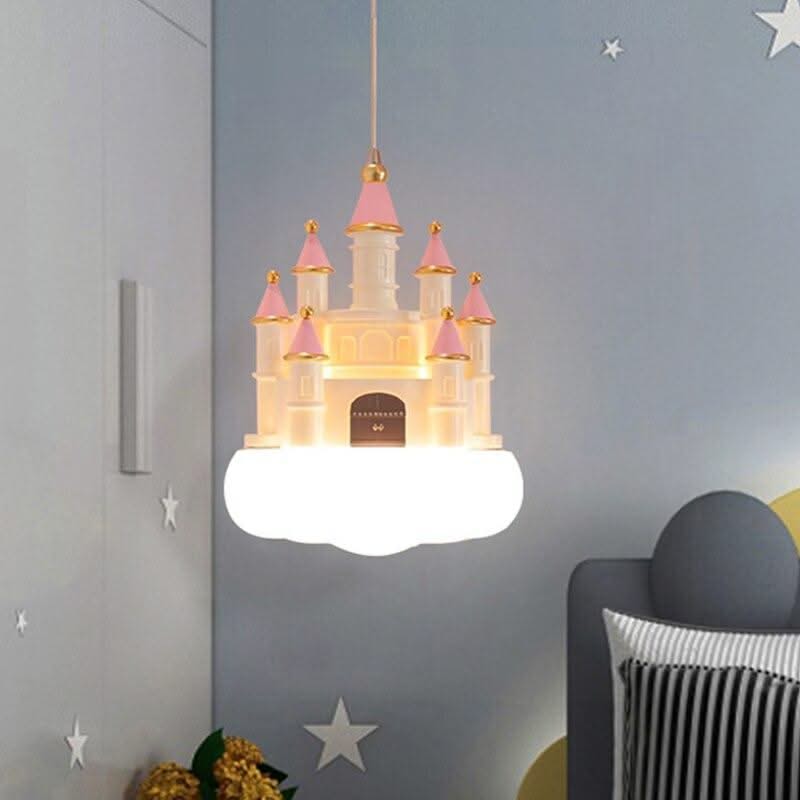 ChandeliersDecor.com-Kids Room Nursery Lighting-Girls Room Creative Castle Pendant Lamp Chandelier