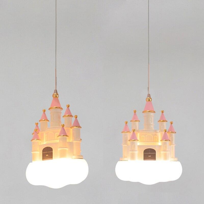 ChandeliersDecor.com-Kids Room Nursery Lighting-Girls Room Creative Castle Pendant Lamp Chandelier