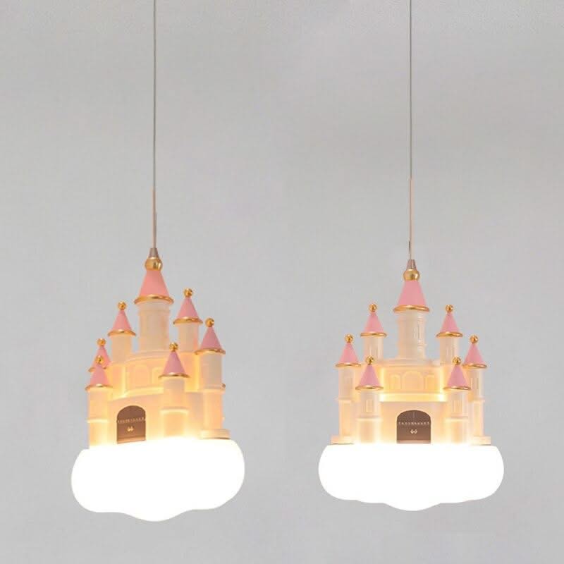 ChandeliersDecor.com-Kids Room Nursery Lighting-Girls Room Creative Castle Pendant Lamp Chandelier