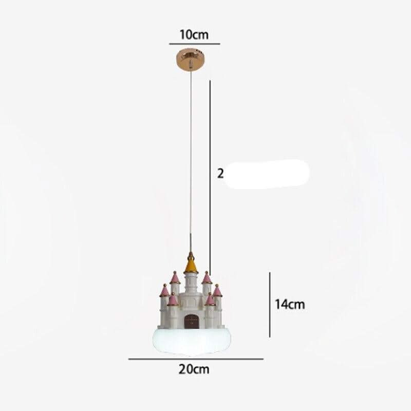 ChandeliersDecor.com-Kids Room Nursery Lighting-Girls Room Creative Castle Pendant Lamp Chandelier