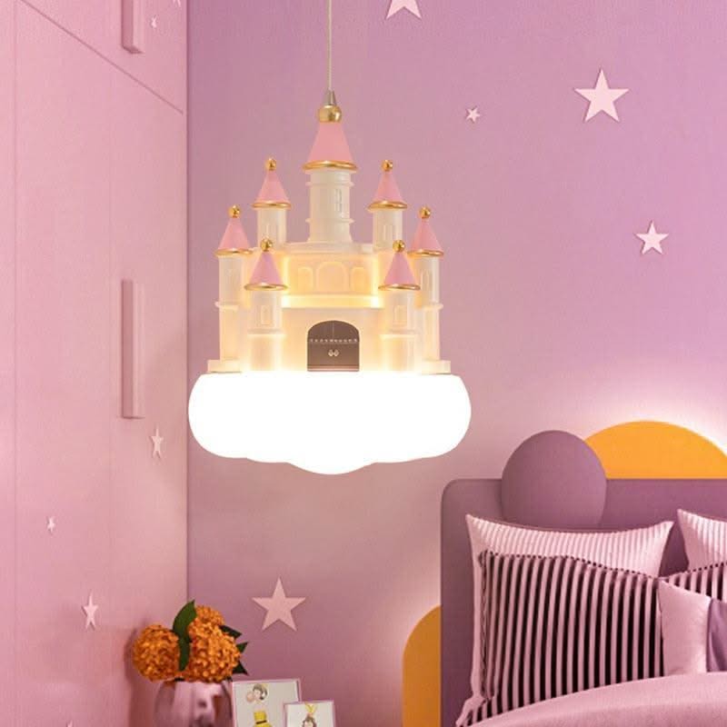 ChandeliersDecor.com-Kids Room Nursery Lighting-Girls Room Creative Castle Pendant Lamp Chandelier