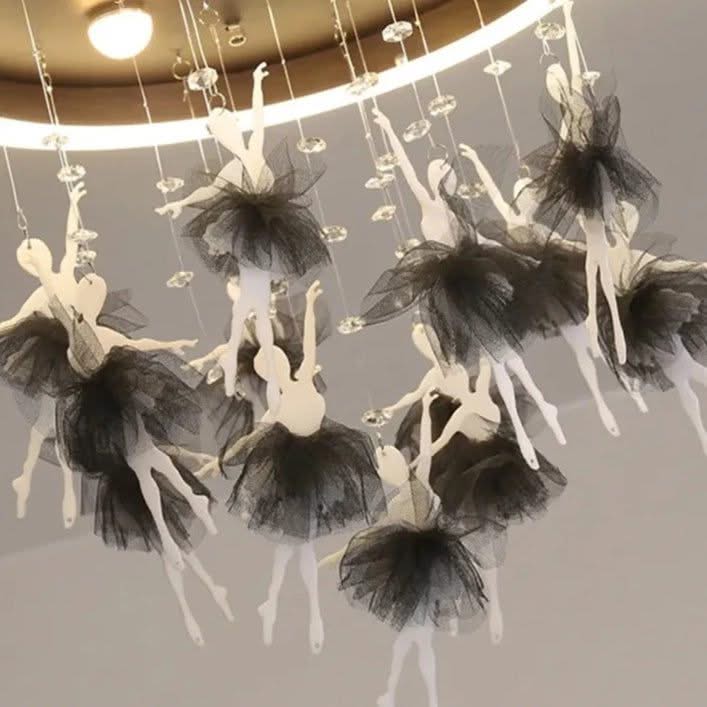 Girls Room Princess Ballerina Ceiling Light - Dance of Radiance and Grace-ChandeliersDecor.com