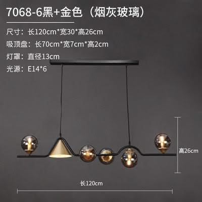 ChandeliersDecor.com-Kitchen Island-Glass Ball Chandelier: Elegant Lighting for Kitchen