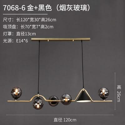 ChandeliersDecor.com-Kitchen Island-Glass Ball Chandelier: Elegant Lighting for Kitchen