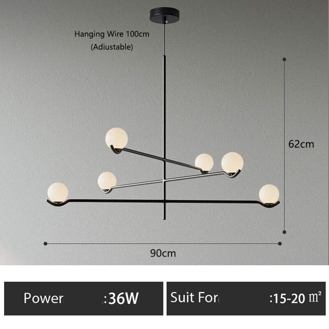 ChandeliersDecor.com-Pendant Lights-Glass Ball Hanging Light: Stylish Lighting Solution