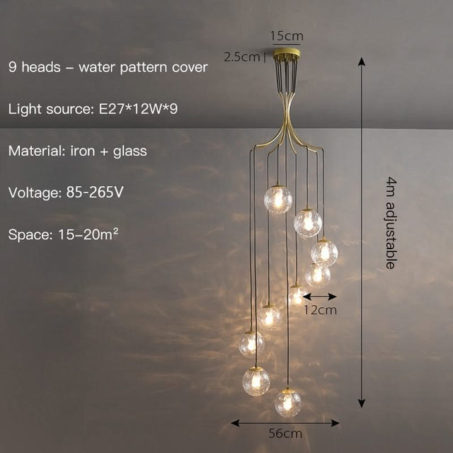 Glass Ball Pendant Chandelier: Elegant Lighting Fixture-ChandeliersDecor.com