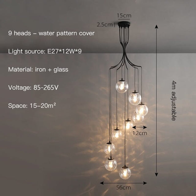 Glass Ball Pendant Chandelier: Elegant Lighting Fixture-ChandeliersDecor.com