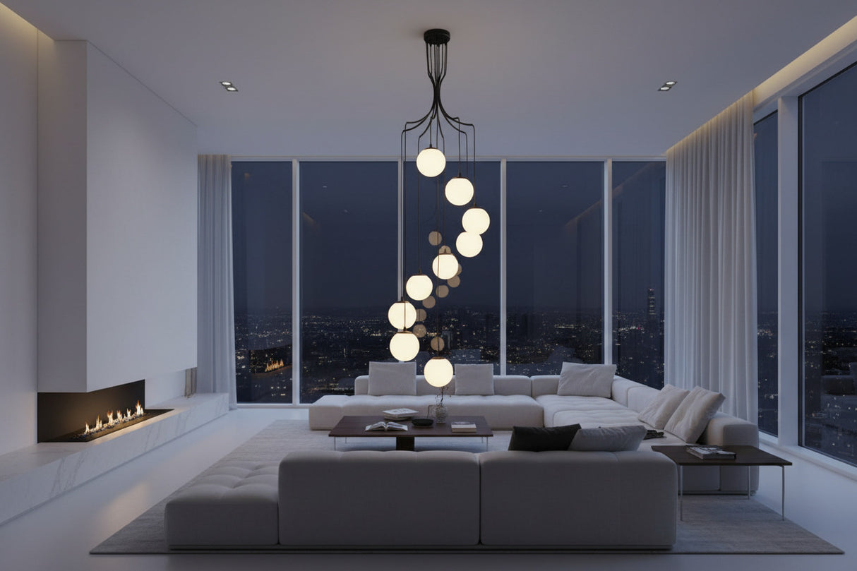 Glass Ball Pendant Chandelier: Elegant Lighting Fixture-ChandeliersDecor.com