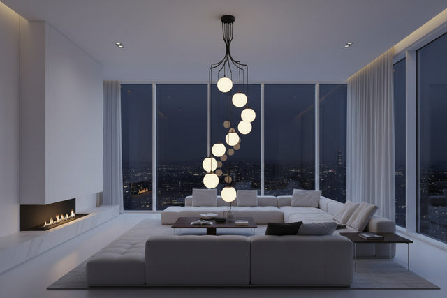 Glass Ball Pendant Chandelier: Elegant Lighting Fixture-ChandeliersDecor.com