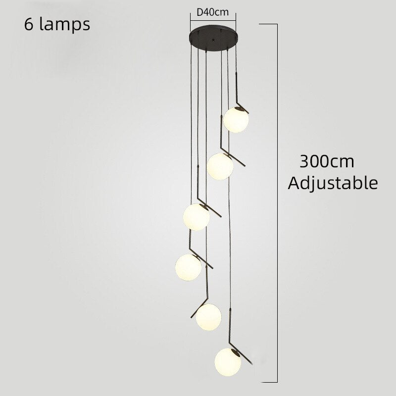 ChandeliersDecor.com-Staircase Chandelier-Glass Balls Chandelier - Stylish Lighting Fixtures