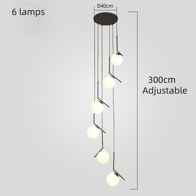 ChandeliersDecor.com-Staircase Chandelier-Glass Balls Chandelier - Stylish Lighting Fixtures