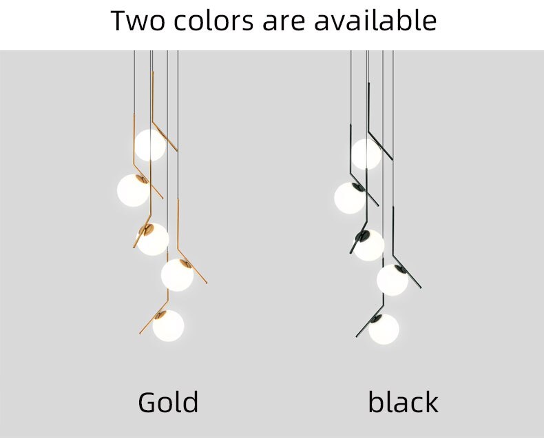 ChandeliersDecor.com-Staircase Chandelier-Glass Balls Chandelier - Stylish Lighting Fixtures