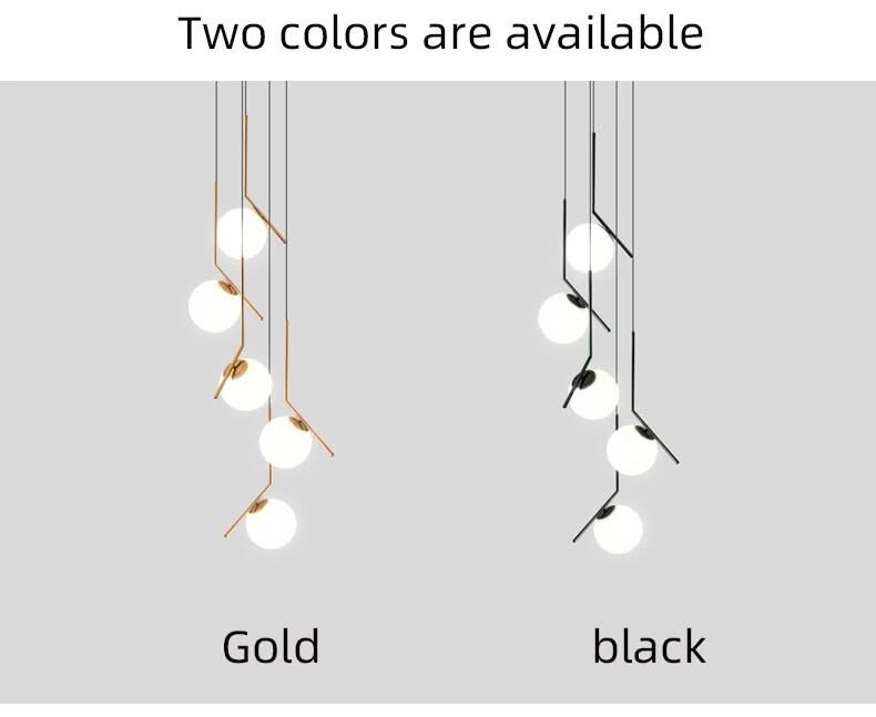 ChandeliersDecor.com-Staircase Chandelier-Glass Balls Chandelier - Stylish Lighting Fixtures