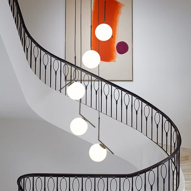 ChandeliersDecor.com-Staircase Chandelier-Glass Balls Chandelier - Stylish Lighting Fixtures