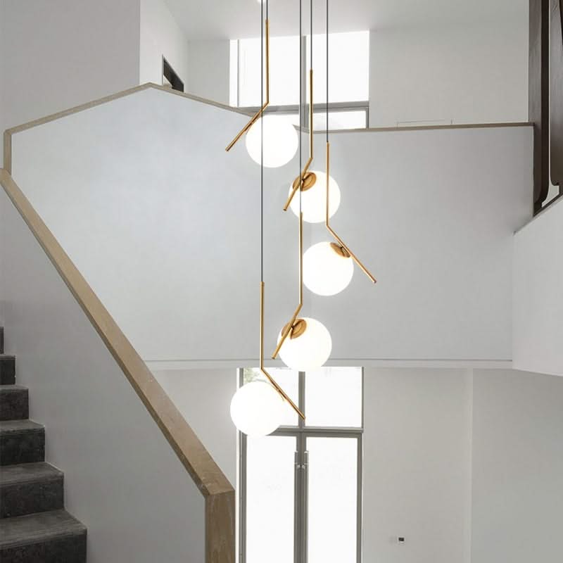 ChandeliersDecor.com-Staircase Chandelier-Glass Balls Chandelier - Stylish Lighting Fixtures