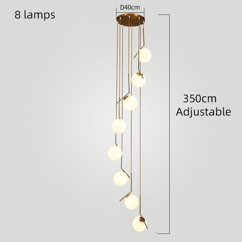 ChandeliersDecor.com-Staircase Chandelier-Glass Balls Chandelier - Stylish Lighting Fixtures