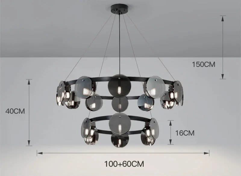 Glass Chambers LED Chandelier - Modern Elegance in Every Detail-ChandeliersDecor.com