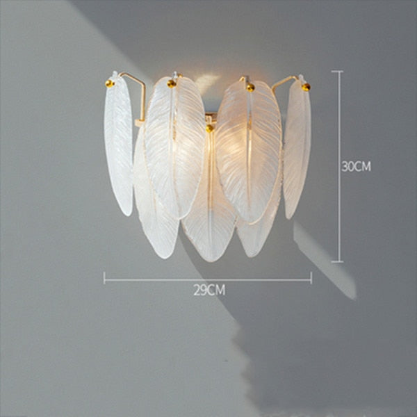 ChandeliersDecor.com-Chandeliers-Glass Feather Chandelier: Elegant Lighting Fixture