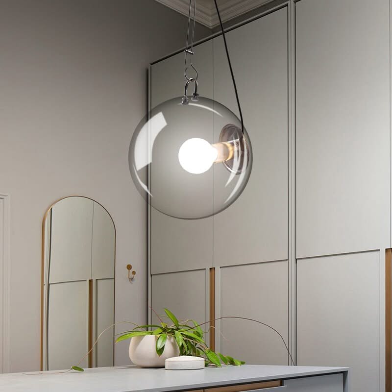 ChandeliersDecor.com-Pendant Lights-Glass Globe LED Hanging Light Chandelier