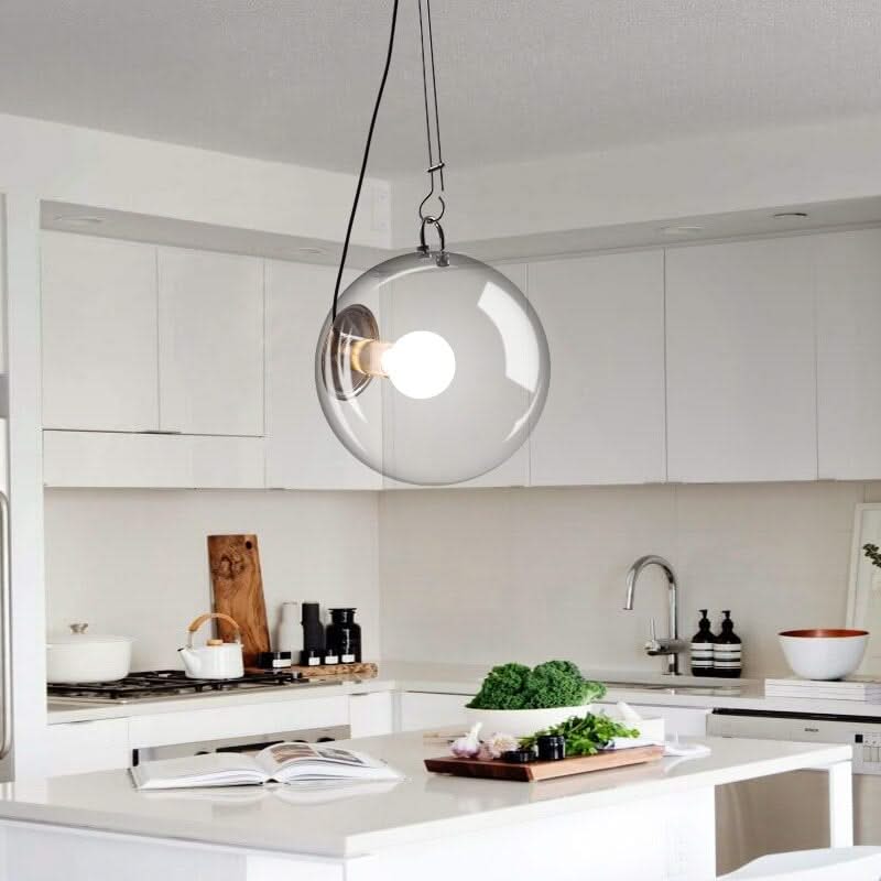 ChandeliersDecor.com-Pendant Lights-Glass Globe LED Hanging Light Chandelier