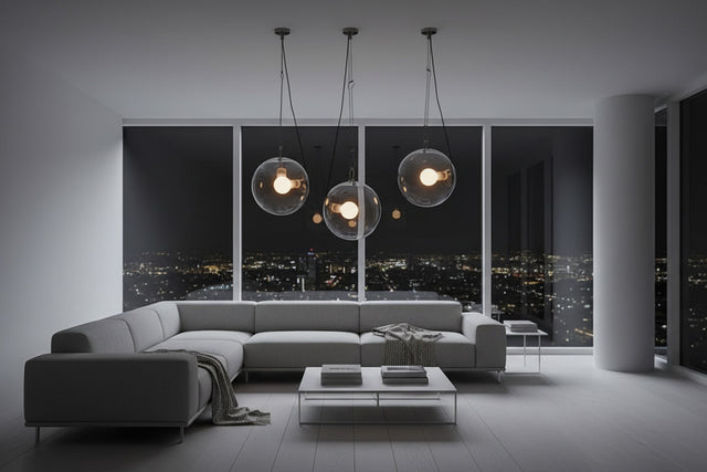 Glass Globe LED Hanging Light Chandelier-ChandeliersDecor.com